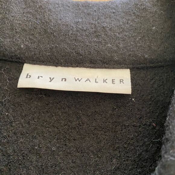 BRYN Walker Black Wool Blazer Jacket Cardigan Large - Picture 5 of 8